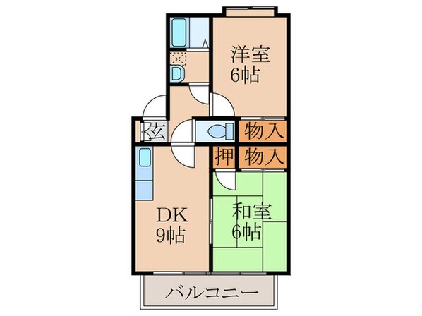 メロディハイツ乙金の物件間取画像